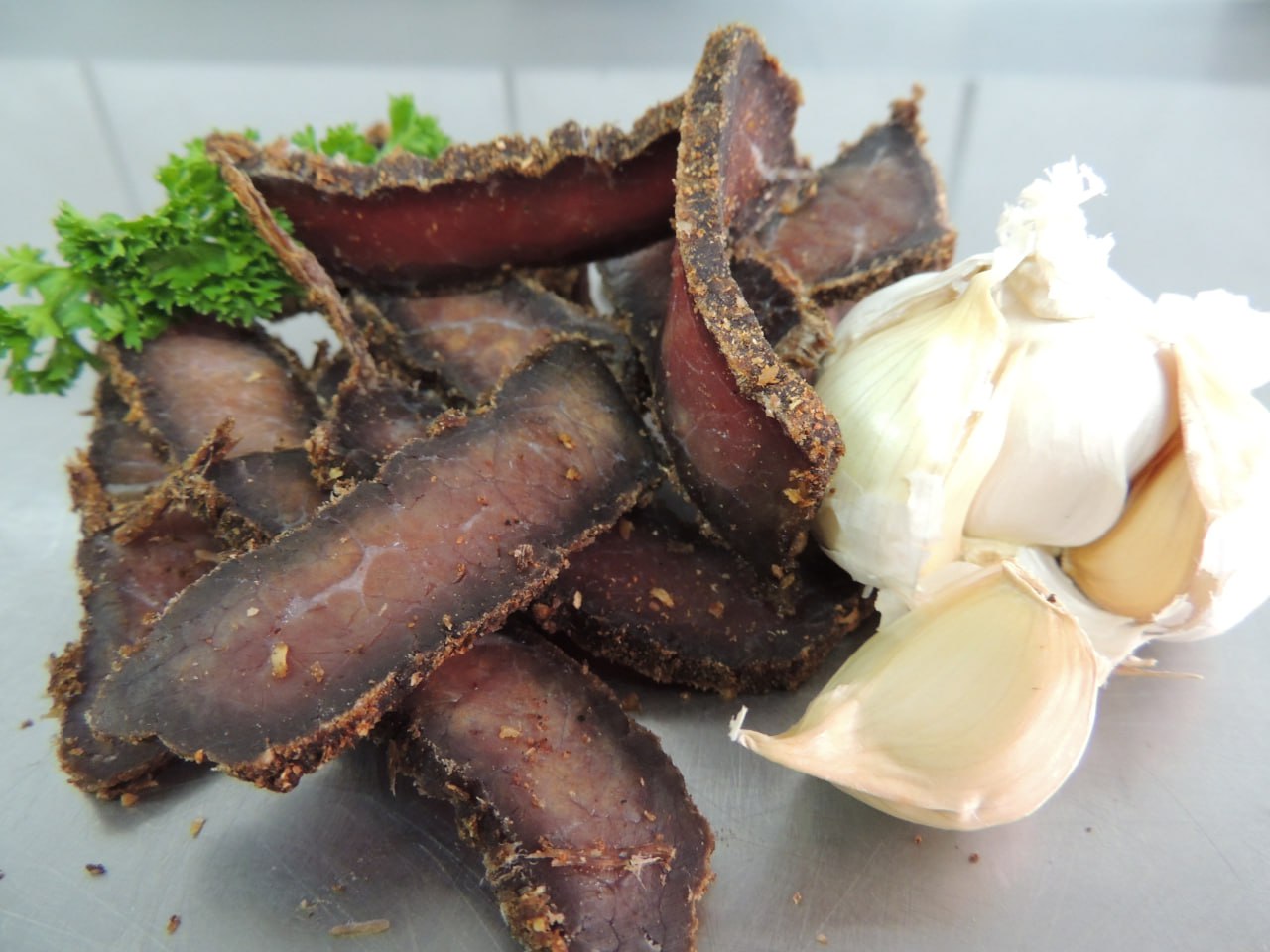 Knoblauch sliced